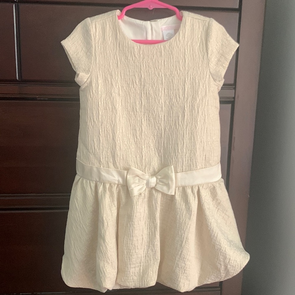 Janie and Jack textured metallic bubble dress